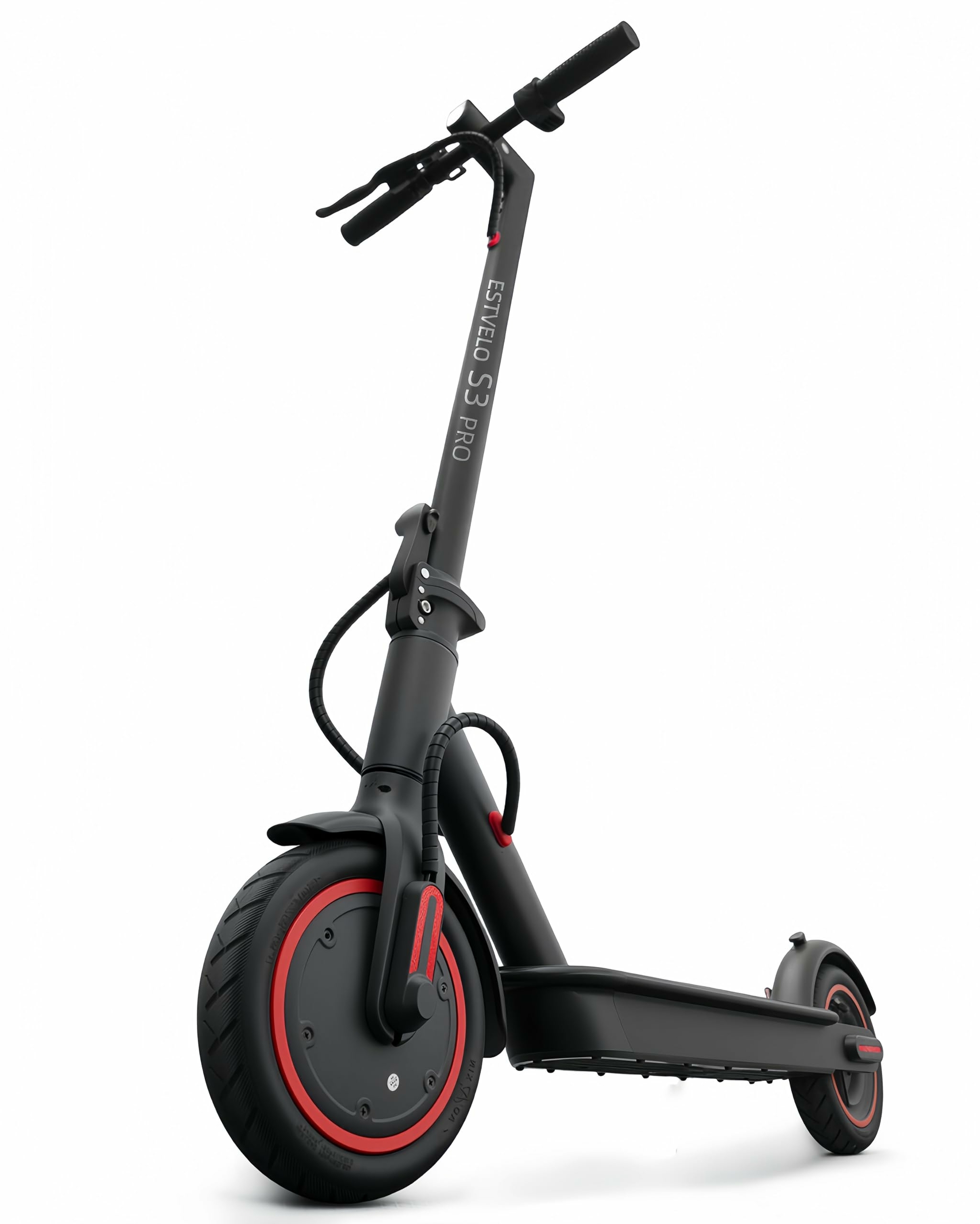 ESTVELO S3 Pro E-Scooter mit Luftreifen & Straßenzulassung – 30 km, 20 km/h, 120 kg, Display, App, für Erwachsene