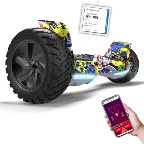 RCB Offroad Hoverboard 8,5 Zoll – App-Steuerung, LED, Bluetooth, für alle Geländearten