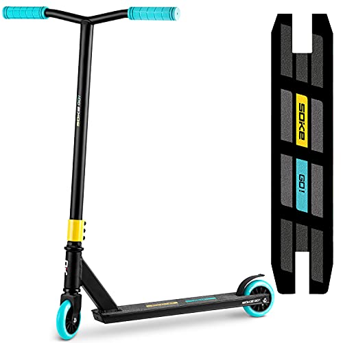 SOKE Stunt Scooter Freestyle – ABEC-9 Kugellager, 100 mm Räder, Y-Lenker 360°, Aluminium-Deck 2,9 kg